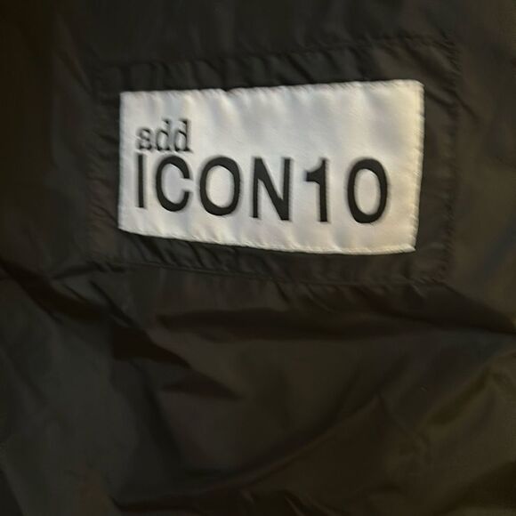 Add Down sz 6 long black Icon 10 hooded zip front coat great preowned condition - Picture 10 of 11